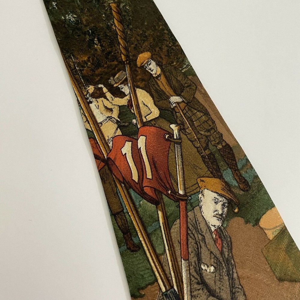 VINTAGE Polo RALPH LAUREN Silk GOLF CLUBS NECK TIE - Picture 3 of 7